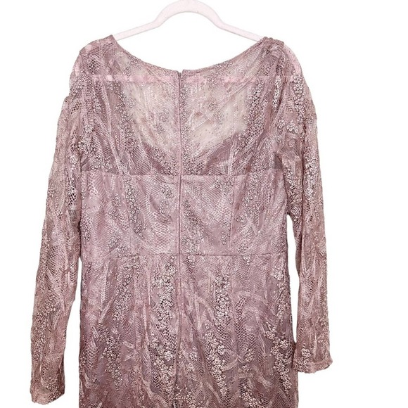 NWT Js Collection Formal Pink Wisteria Sz 14 Giovanna Column Gown - Picture 9 of 14